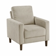 Pemberly Row Corduroy Fabric Sofa with Track Arms Pocket Coils in Taupe