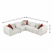 Pemberly Row Chenille 5-Piece Modular Corner Sectional in Beige