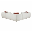 Pemberly Row Chenille 5-Piece Modular Corner Sectional in Beige