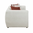 Pemberly Row Chenille Modular Love Seat with 4 Pillows in Beige