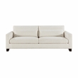Pemberly Row Textured Fabric Sofa with 2 Lumbar Pillows in Ivory