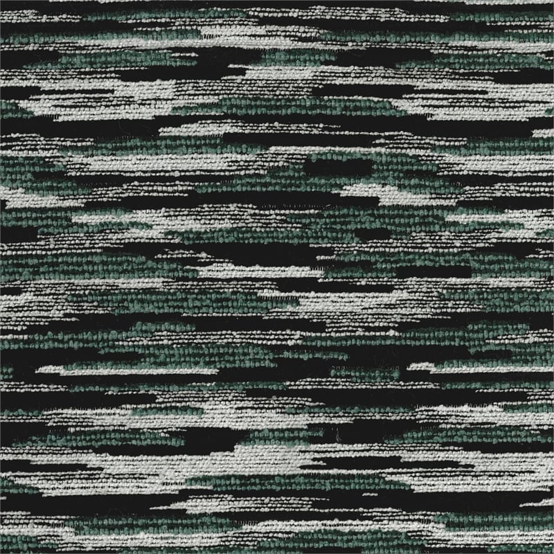 Pemberly Row Jacquard Fabric Square Accent Pouf 300 lbs in Black/Gray/White