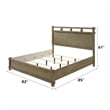 Pemberly Row 3-Piece Bedroom Set in Antique White Oak - King Bed & 2 Nightstands