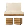 Pemberly Row Bedroom Set of King Bed with 2 Nightstands