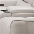 Pemberly Row Beige Top Grain Leather Power Reclining Sofa & Loveseat Set