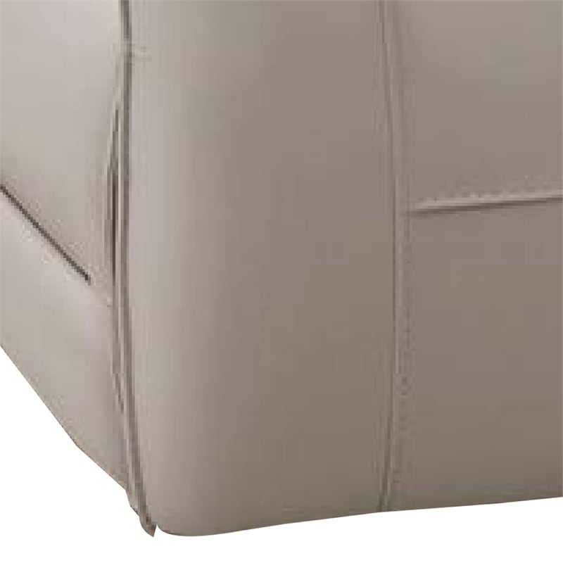 Pemberly Row Beige Top Grain Leather Power Reclining Sofa & Loveseat Set