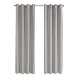 Pemberly Row 52&quotW x 84&quotH Blackout Thermal Insulated Curtain Set of 2 in Silver