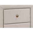 Pemberly Row Upholstered 2-Drawer Nightstand in Beige Linen Look