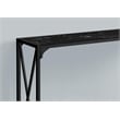 Pemberly Row 2-Tier Console Table with X-Frame in Black Marble Look
