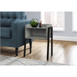 Pemberly Row Industrial End Table with Open Shelf in Reclaimed Gray