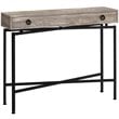Pemberly Row Console Table with Drawer in Taupe Reclaimed Wood Look