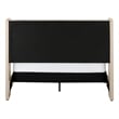 Pemberly Row Queen Upholstered Bed Frame with Button Tufted Wingback in Beige
