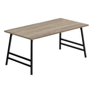 Pemberly Row 40&quot Rectangular Coffee Table in Dark Taupe with Angled Legs