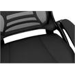 Pemberly Row Mid-Back Mesh Office Chair with Flip-Up Arms in Black
