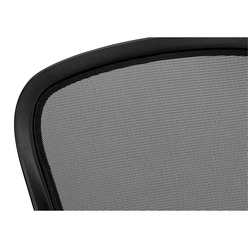 Pemberly Row Mid-Back Mesh Office Chair with Flip-Up Arms in Black