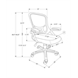 Pemberly Row Mid-Back Mesh Office Chair with Flip-Up Arms in Black