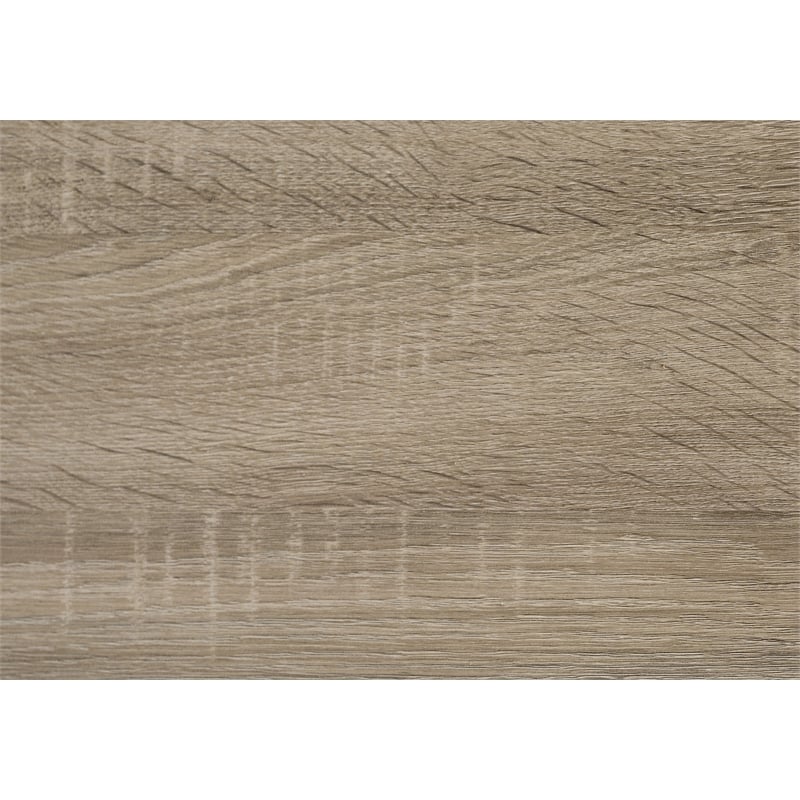 Pemberly Row Queen Metal Platform Bed with Dark Taupe Laminate Paneling
