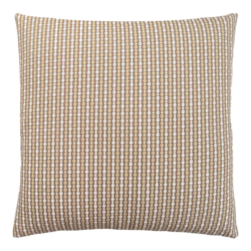 Pemberly Row 18x18 Woven Dot Pattern Accent Throw Pillow in Taupe