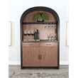 Pemberly Row Arched Bar Cabinet with Power Strip and USB Ports
