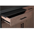 Pemberly Row Arched Bar Cabinet with Power Strip and USB Ports