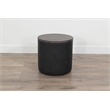 Pemberly Row Round Upholstered Storage Ottoman with Removable Wood Lid