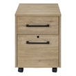 Pemberly Row 2-Drawer File Cabinet with Lock - Fully Assembled in Light Brown