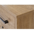 Pemberly Row 2-Drawer File Cabinet with Lock - Fully Assembled in Light Brown