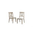Pemberly Row Wood Dining Side Chair w/ Upholstered Seat in Light Tan (Set of 2)