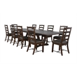 Pemberly Row Folding Leaf Extension Dining Set with 10 Chairs