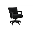 Pemberly Row Contemporary Swivel Game Chair with Casters and Wood Arms