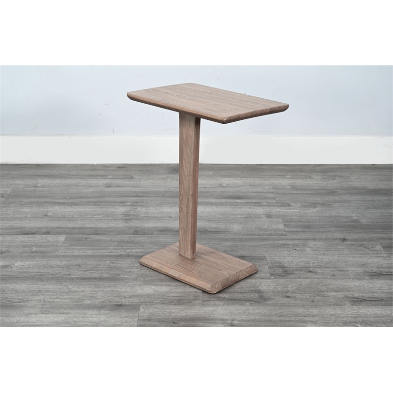 Pemberly Row C-Base Accent Table for Drinks and Laptops in Oak Grove