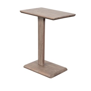 Pemberly Row C-Base Accent Table for Drinks and Laptops in Oak Grove