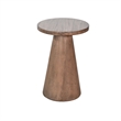 Pemberly Row Contemporary Solid Wood Cone Pedestal Side Table - 19