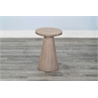 Pemberly Row Contemporary Solid Wood Cone Pedestal Side Table - 19