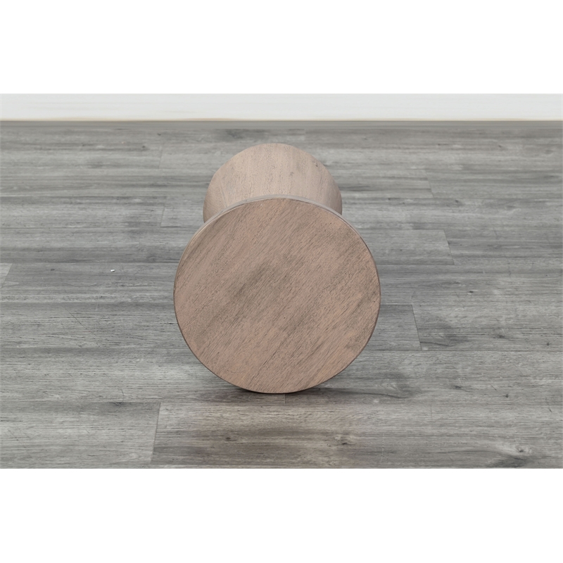 Pemberly Row Contemporary Solid Wood Cone Pedestal Side Table - 19
