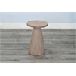 Pemberly Row Contemporary Solid Wood Cone Pedestal Side Table - 19