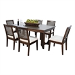 Pemberly Row Mahogany 7-Piece Extension Dining Set in Coffee Bean Finish