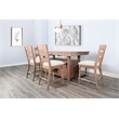 Pemberly Row Rustic Ladder-Back Counter Stool with Cushion Seat (Set of 2)