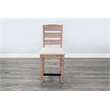 Pemberly Row Rustic Ladder-Back Counter Stool with Cushion Seat (Set of 2)