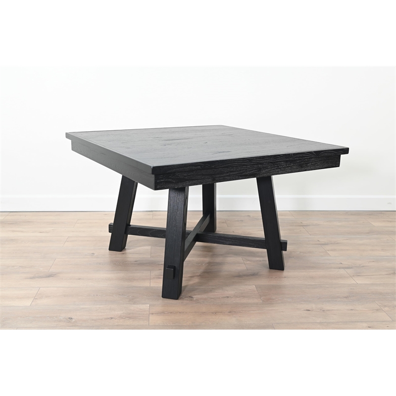 Pemberly Row Black Square Reversible Poker and Dining Table with Storage