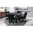 Pemberly Row Black 5-Piece Square Reversible Poker Dining Set with Game Chairs