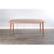 Pemberly Row Mid-Century Solid Wood 7-Piece Dining Set with Tapered Legs