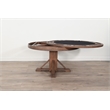 Pemberly Row Reversible Round Dining and Poker Table with Cup Holders