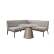 Pemberly Row Mid-Century Tufted Corner Dining Nook Set with Table
