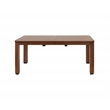 Pemberly Row Wood Dining Table Set with 6 Upholstered Chairs in Walnut