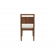 Pemberly Row Wood Dining Table Set with 6 Upholstered Chairs in Walnut
