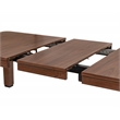 Pemberly Row Wood Dining Table Set with 6 Upholstered Chairs in Walnut
