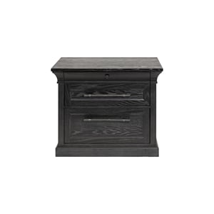 Pemberly Row Traditional Wood 2-Drawer Lateral File Cabinet in Black