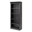 Pemberly Row Traditional Wood Open Bookcase with 4 Shelves in Black