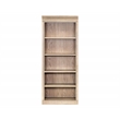 Pemberly Row Traditional Wood Open Bookcase with 4 Shelves in Natural Oak